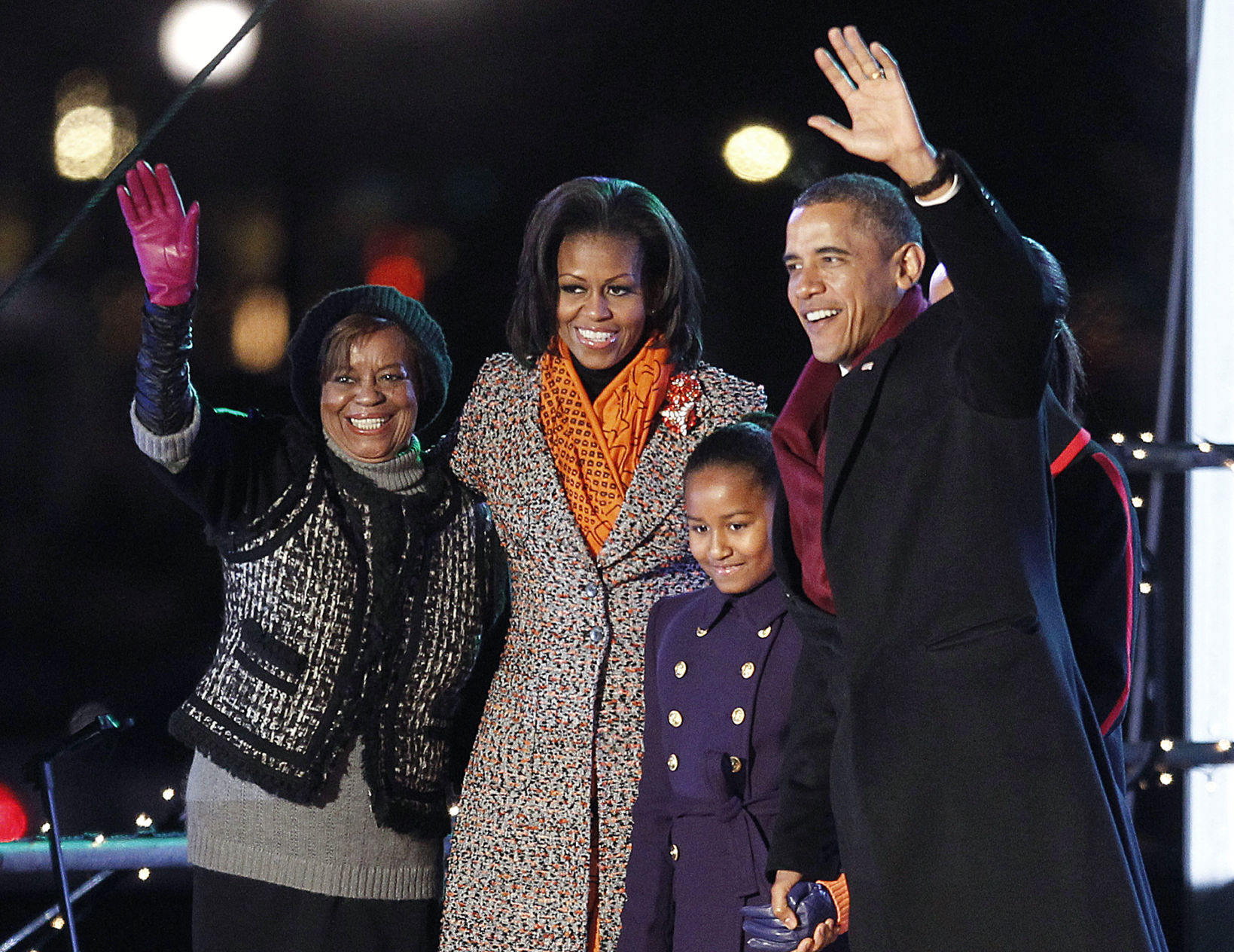 The Obamas and Marian Robinson, 2011